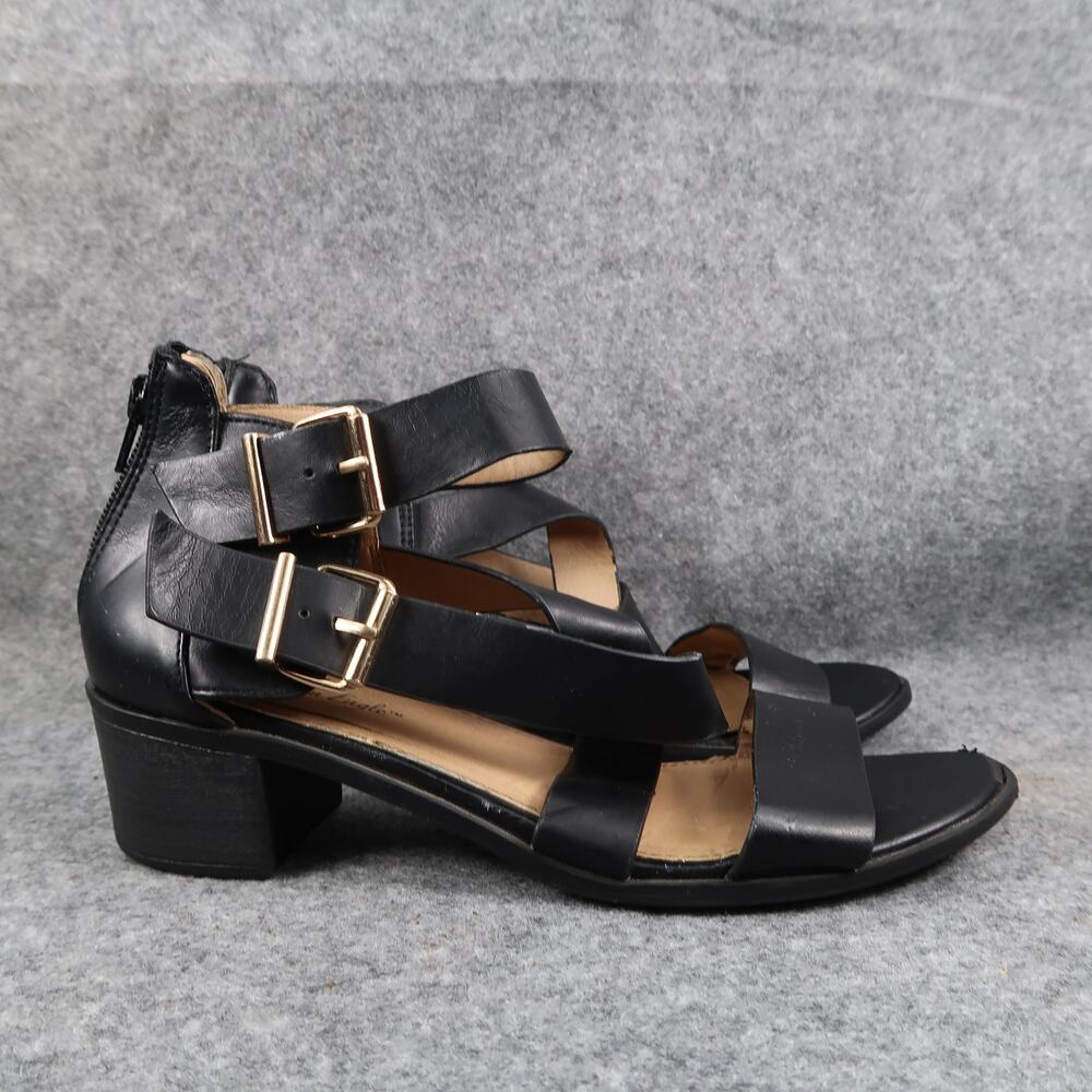 American Eagle Shoes Womens 8 Fashion Dress Sandals Open Toe Block Heel Strappy